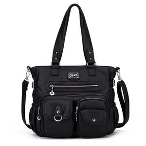 KL928 Large Black Shoulder Crossbody Purse Hobo Bag